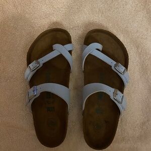 Light blue Birkenstock Sandal, Size 7-8 Euro 38